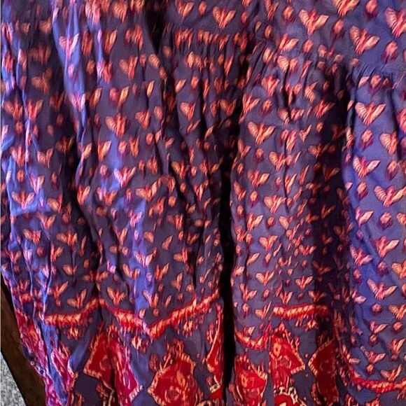 Incredibly Rare Spell Sunset Road Frill Purple and Red Maxi Dress - Picture 3 of 7